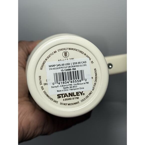 Stanley Oasis Collection Cream Rose Gold 40oz H2.O Flowstate Quencher BNWT - Picture 5 of 6